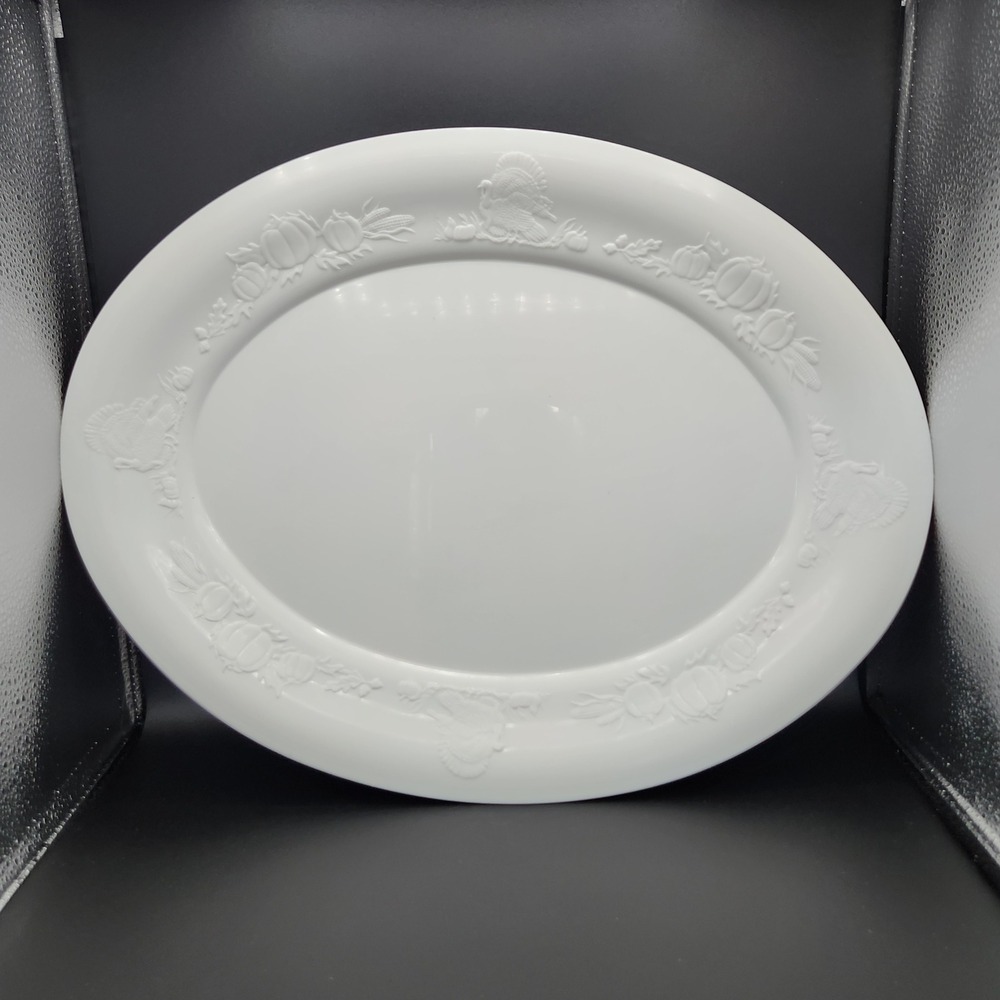 Vintage Melamine Plastic HUGE Turkey Ham Charcutier Platter - 20" x 15"